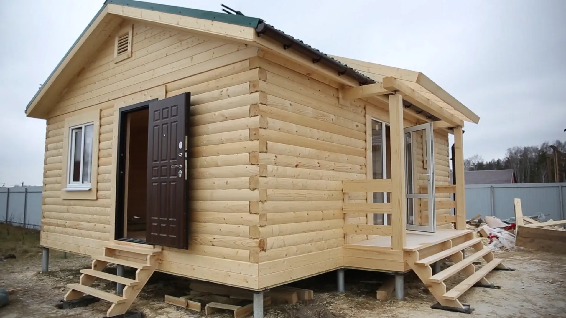 одноэтажный дом из бруса
