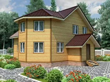 Дом Двухэтажный каркасный дом Атлант 11 на 12