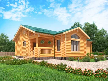 Дом Дом из сруба под ключ <span></span> "Лесной" 14.6 на 11