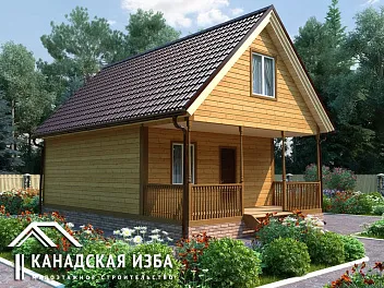 Дом Недорогой проект из бруса <span></span> "Петрович 6х9" 6 на 9