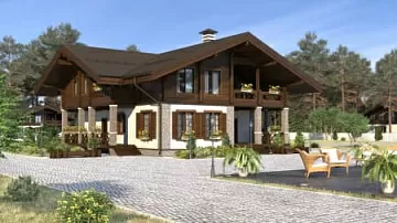 Дом Дом шале <span></span> "КД-002" 14.3 на 15.3