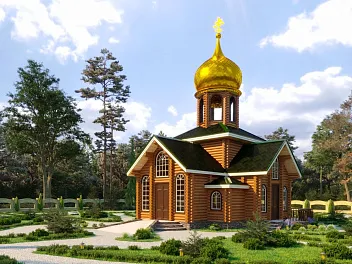 Дом <span>Проект церкви</span> "ЦЕРКОВЬ 1" 13.4 на 14.2