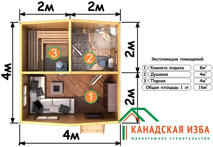  Банька планировка