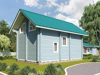 Дом Дом из бруса с планировкой <span></span> "Корвет" 6.8 на 9.2