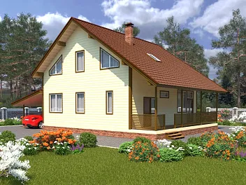 Дом Зимний дом под ключ <span></span> "Светлый" 12 на 10.2