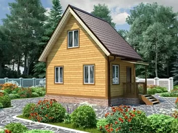 Дом Деревянный проект под ключ <span></span> "Бриг" 4 на 6