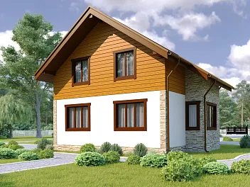 Дом Дачный каркасный дом <span></span> "Аскания" 8 на 10