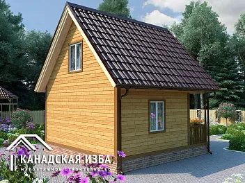 Дом Деревянная баня из бруса под ключ <span></span> "Мечта" 6 на 6