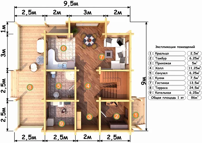  Шале планировка