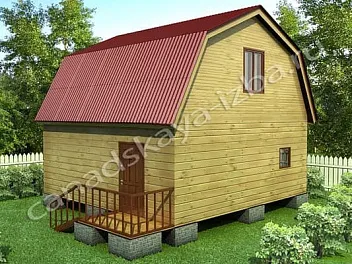 Дом Проект из бруса <span></span> "Садовод 3" 6 на 6