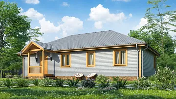 Дом Одноэтажный каркасник <span></span> "Рид" 13.5 на 15