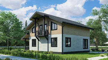 Дом Зимний каркасный дом  <span></span> "Борг" 11.5 на 11.5