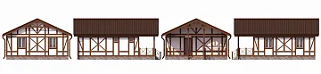 Дом Каркасный коттедж <span></span> "Бавария" 8 на 10