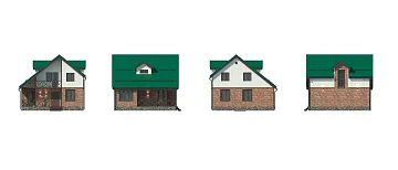Дом Проект дома для проживания <span></span> "Тироль 9" 9 на 9
