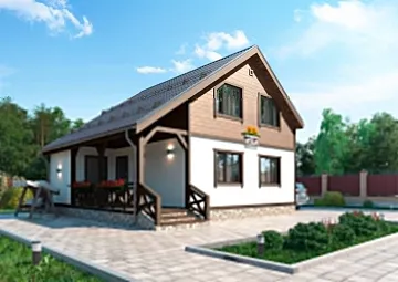 Дом Дом для ПМЖ под ключ <span></span> "Коралл" 8 на 9