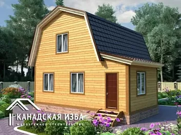 Дом Каркасный 2 этажный дом с мансардным этажом Дачник 7 на 8