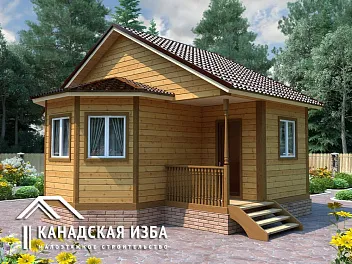 Дом Недорогая баня под ключ <span></span> "Сандуны" 6 на 7.5