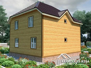 Дом Каркасный дом коттедж <span></span> "Бавария" 9 на 8