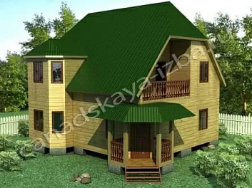 Дом Каркасный дом в 2 этажа с балконом  Герцог 7 на 8.5