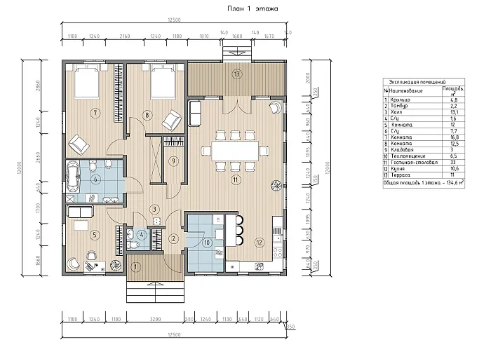  Оса планировка
