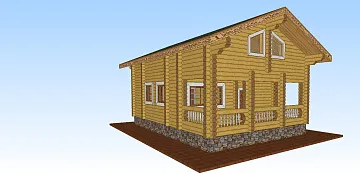Дом Дом из бревна <span></span> "ОЦБ 4" 7 на 10