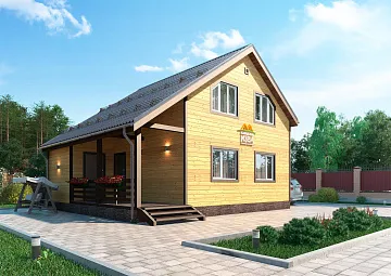 Дом Дом для ПМЖ под ключ <span></span> "Коралл" 8 на 9