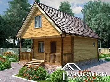 Дом Недорогая баня из бруса <span></span> "Петрович 6х9" 6 на 9