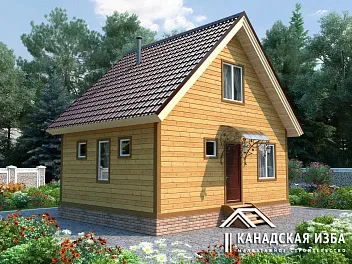 Дом Проект бани с мансардой <span></span> "Ивушка" 7 на 5.5