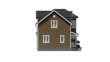 Дом Каркасный проект <span></span> "Эталон с террасой" 7 на 11