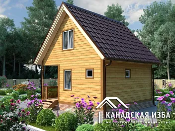 Дом Деревянная баня из бруса под ключ <span></span> "Мечта" 6 на 6