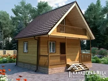Дом Проект из бруса <span></span> "Садовод 2" 6 на 6