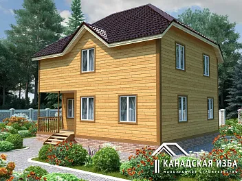 Дом Каркасный дом коттедж <span></span> "Бавария" 9 на 8