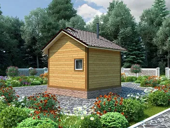 Дом Недорогая баня из сруба <span></span> "Ирония судьбы" 5.5 на 6