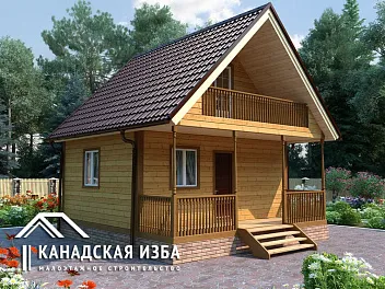 Дом Брусовая баня из бруса недорогая <span></span> "Царская" 6 на 6