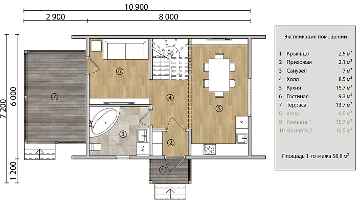  Барн планировка