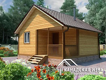 Дом Баня из бруса <span></span> "Русский пар" 6 на 6