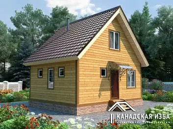 Дом Проект бани под ключ <span></span> "Ивушка" 7 на 5.5
