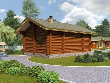 Дом Проект каркасной бани <span></span> "Березово" 5.5 на 8.5