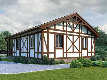 Дом Каркасный коттедж <span></span> "Бавария" 8 на 10