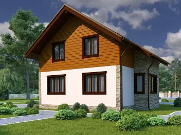 Дом Дачный каркасный дом <span></span> "Аскания" 8 на 10