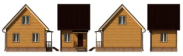 Дом Проект деревянного дома <span></span> "Бриг" 4 на 6