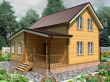 Дом Дом деревянный для дачи <span></span> "Пермь" 8 на 8