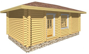 Дом Недорогой проект деревянного дома <span></span> "ОЦБ 6" 4.35 на 8.1