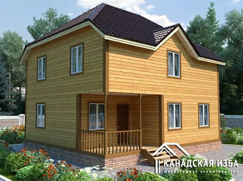 Дом Проект каркасного дома без отделки <span></span> "Бавария" 9 на 8