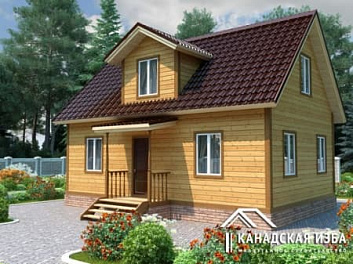 Дом Зимний дом из бруса деревянный <span></span> "Добрыня" 7 на 9