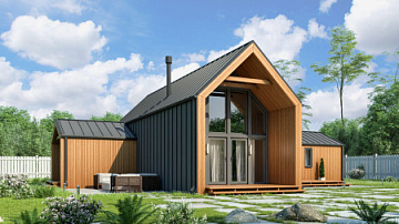 Дом Финский проект трехкомнатного дома  <span></span> "Барво" 12.7 на 18.5