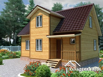 Дом Проект дома из дерева с пропиткой <span></span> "Царевич" 7 на 9