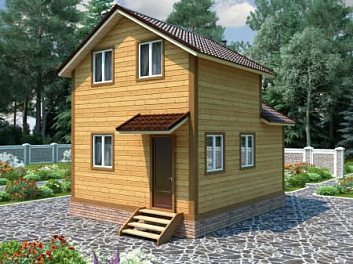Дом Одноэтажный деревянный дом <span></span> "Тайга 2" 5 на 6