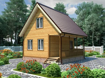 Дом Теплый деревянный проект <span></span> "Калина" 6 на 6