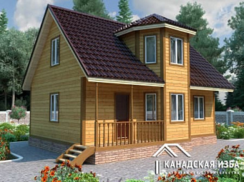 Дом Проект деревянного дома <span></span> "Илья муромец" 7 на 9